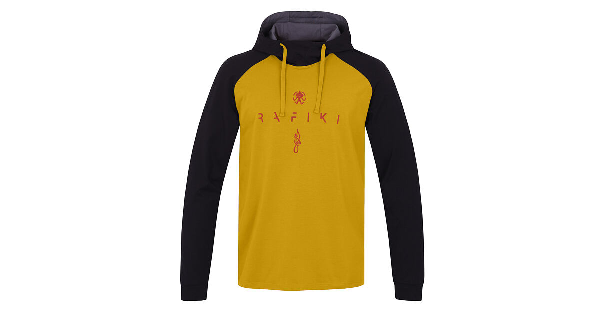 Hoody RAFIKI TRAVERSE Man, dark navy/lemon Rafiki