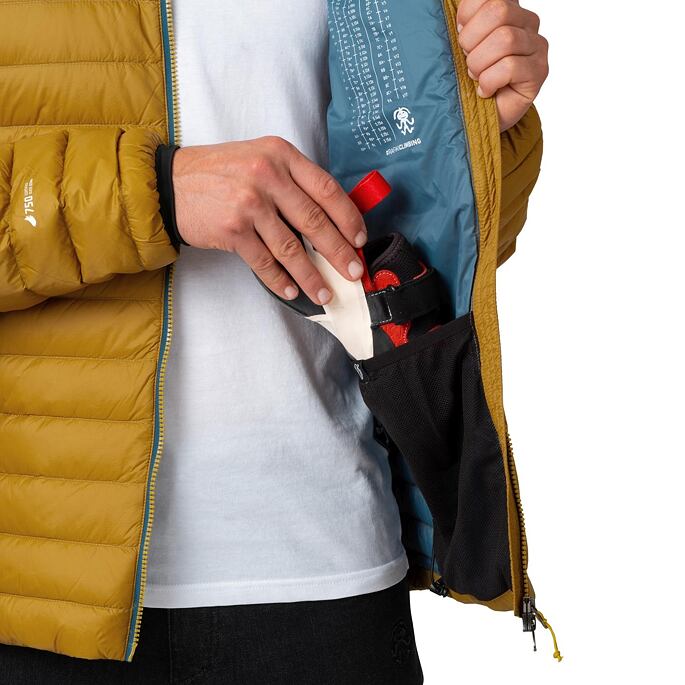 Pánská péřová bunda RAFIKI PROJECT, Dried tobacco