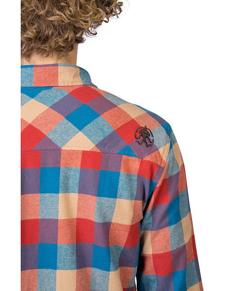 Pánska flanelová košeľa RAFIKI VIRAGE, lagoon plaid